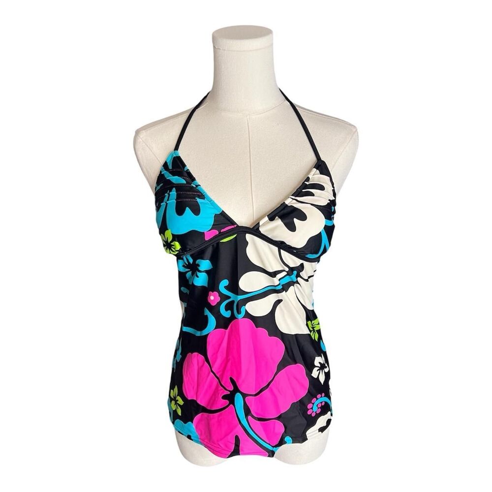 Arizona Swim Hibiscus Floral Halter Top